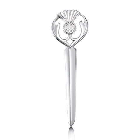 Thistle Dress Kilt Pin in Sterling Silver by Sheila Fleet Jewellery