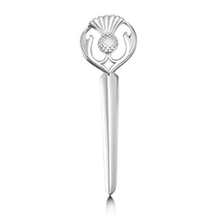 Thistle Dress Kilt Pin in Sterling Silver by Sheila Fleet Jewellery