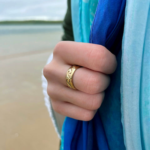Breckon Dress Ring in 9ct Yellow Gold by Sheila Fleet Jewellery