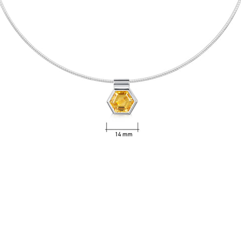 Honeycomb Sterling Silver Necklace with Citrine by Sheila Fleet Jewellery