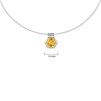 Honeycomb Sterling Silver Necklace with Citrine by Sheila Fleet Jewellery