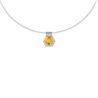 Honeycomb Sterling Silver Necklace with Citrine by Sheila Fleet Jewellery