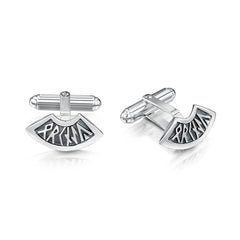 Runic Small Cufflinks in Sterling Silver