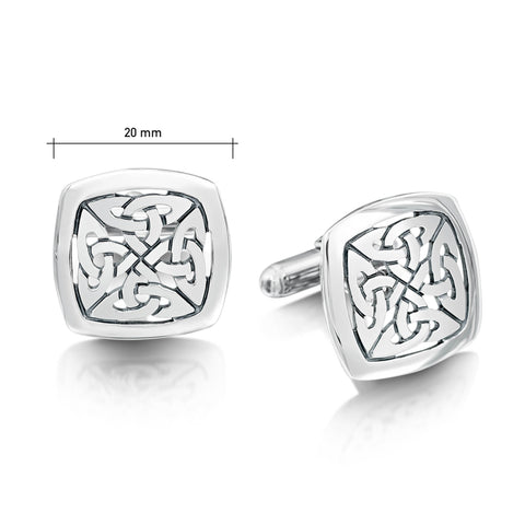 The Lover’s Knot Sterling Silver Cufflinks by Sheila Fleet Jewellery