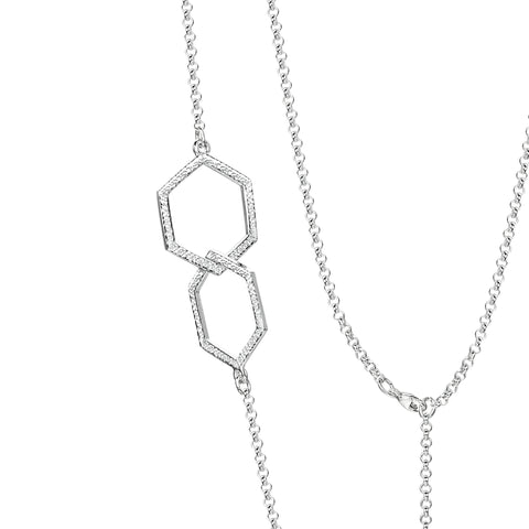 Honeycomb Medium 10-link Chain Necklace in Sterling Silver by Sheila Fleet Jewellery