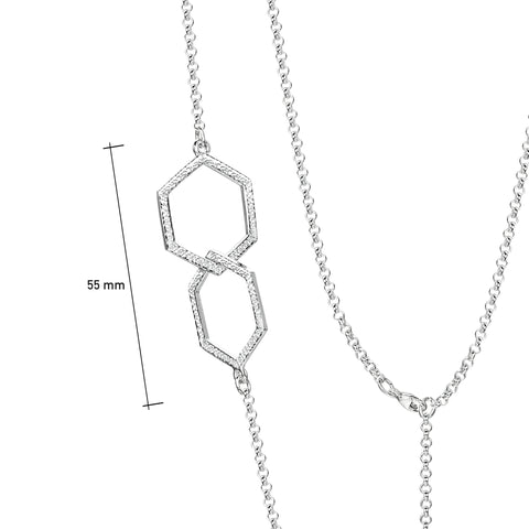 Honeycomb Medium 10-link Chain Necklace in Sterling Silver by Sheila Fleet Jewellery