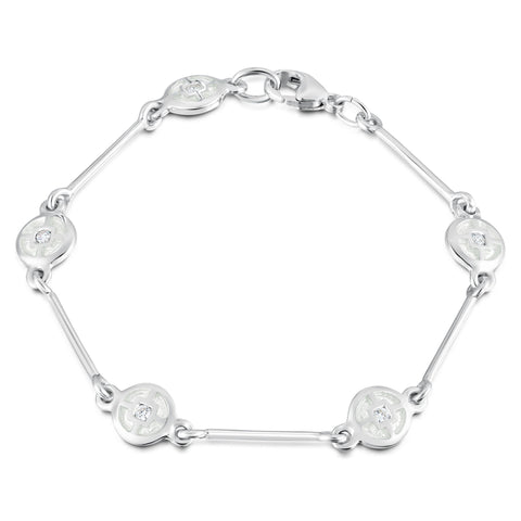 Mine Howe 5-link CZ Bracelet in Crystal Enamel