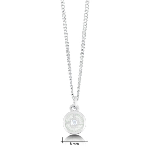 Mine Howe Cubic Zirconia Petite Pendant in Crystal Enamel