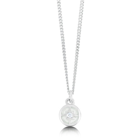 Mine Howe Cubic Zirconia Petite Pendant in Crystal Enamel