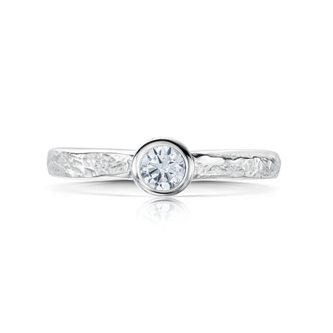 Matrix Cubic Zirconia Ring in Sterling Silver by Sheila Fleet Jewellery