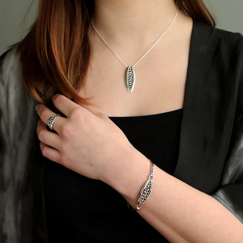 Captivate Dress Pendant Necklace in Sterling Silver by Sheila Fleet Jewellery