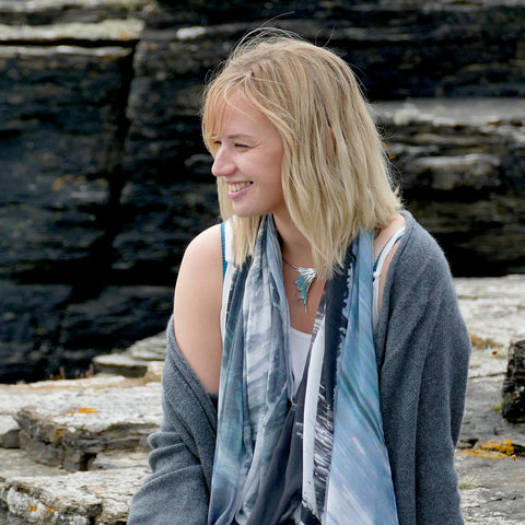 Cascade Enamel Occasion Necklace in Storm Enamel by Sheila Fleet Jewellery