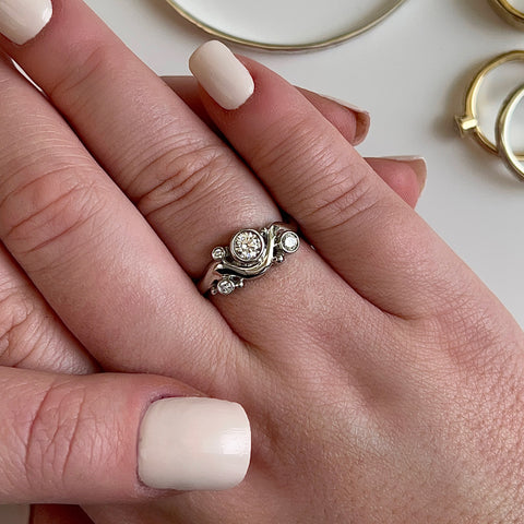 Cosmos Constellation Ring in Platinum by Sheila Fleet Jewellery