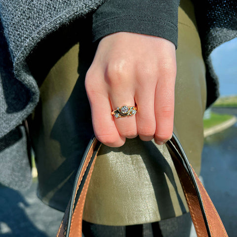 Cosmos Constellation Ring in 9ct Yellow Gold by Sheila Fleet Jewellery