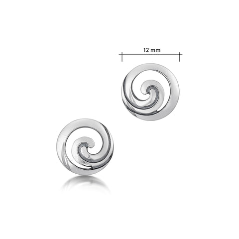 Birsay Disc Petite Stud Earrings in Sterling Silver