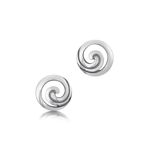 Birsay Disc Petite Stud Earrings in Sterling Silver by Sheila Fleet Jewellery
