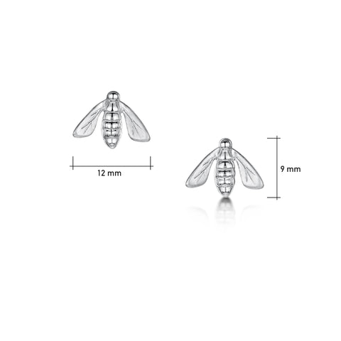 Honeybee Petite Stud Earrings in Sterling Silver by Sheila Fleet Jewellery