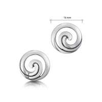 Birsay Disc Small Stud Earrings in Sterling Silver