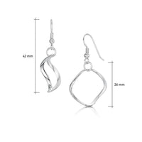 Tidal Small Single Hoop Earrings in Sterling Silver by Sheila Fleet Jewellery