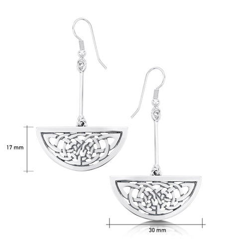 Book of Kells Drop Earrings in Sterling Silver