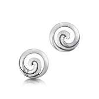 Birsay Disc Small Stud Earrings in Sterling Silver by Sheila Fleet Jewellery