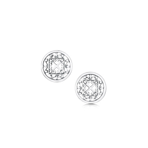 Cathedral ‘St Magnus I’ Small Stud Earrings in Sterling Silver by Sheila Fleet Jewellery