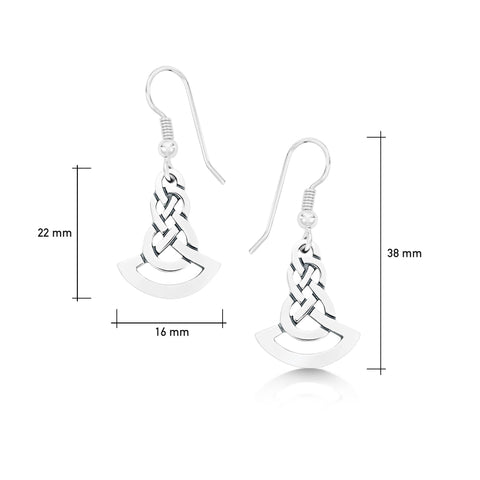 The Lover’s Knot Silver Drop Earrings by Sheila Fleet Jewellery