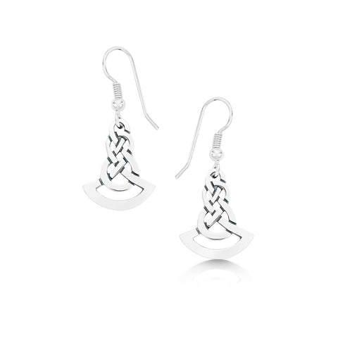 The Lover’s Knot Silver Drop Earrings by Sheila Fleet Jewellery