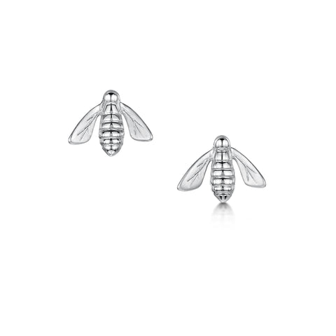 Honeybee Small Stud Earrings in Sterling Silver by Sheila Fleet Jewellery