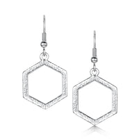 Honeycomb Small Drop Earrings in Sterling Silver by Sheila Fleet Jewellery