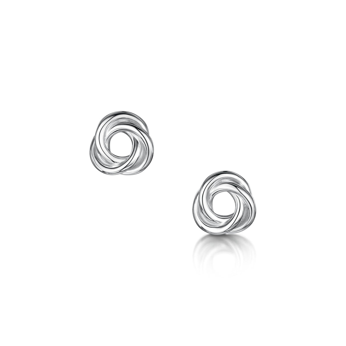 Reef Knot Stud Earrings in Sterling Silver – Sheila Fleet Jewellery