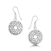 Celtic Drop Earrings in Sterling Silver by Sheila Fleet Jewellery