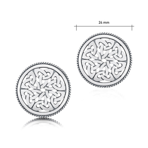 Book of Kells Stud Earrings in Sterling Silver