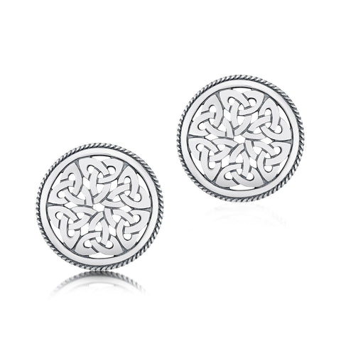 Book of Kells Stud Earrings in Sterling Silver by Sheila Fleet Jewellery