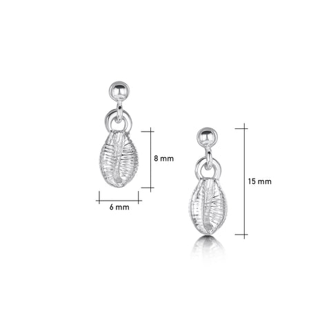 Groatie Buckie Drop Earrings in Sterling Silver by Sheila Fleet Jewellery