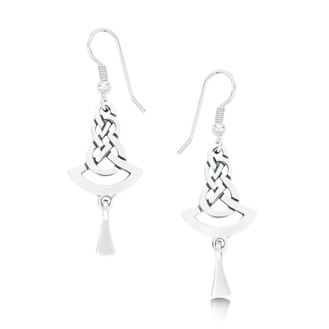 The Lover’s Knot Silver Droplet Earrings by Sheila Fleet Jewellery