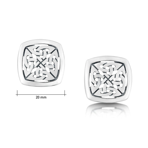 The Lover’s Knot Silver Stud Earrings by Sheila Fleet Jewellery