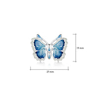 Holly Blue Butterfly Small Enamel Brooch by Sheila Fleet Jewellery