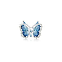 Holly Blue Butterfly Small Enamel Brooch by Sheila Fleet Jewellery