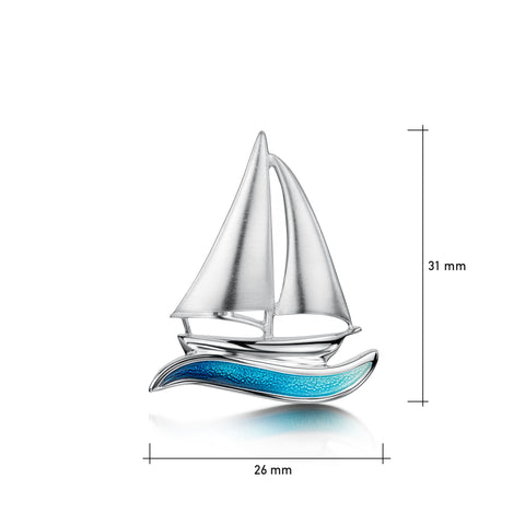 Orkney Yole Brooch in Tempest Enamel