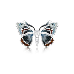 Red Admiral Butterfly Enamel Brooch by Sheila Fleet Jewellery