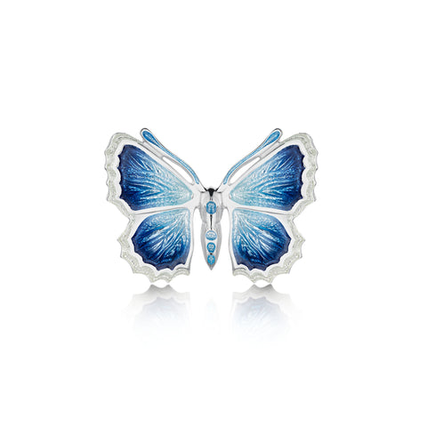 Holly Blue Butterfly Enamel Brooch by Sheila Fleet Jewellery