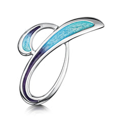 Scapa Flow Enamel Brooch in Sterling Silver