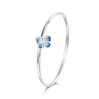 Holly Blue 1-Butterfly Enamel Bangle by Sheila Fleet Jewellery