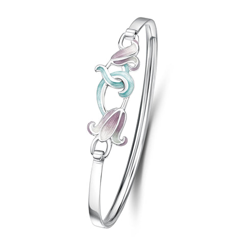 Bluebell Bangle in Pinkbell Enamel by Sheila Fleet Jewellery