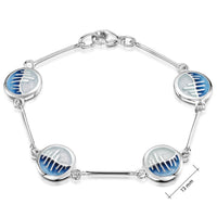 Skyran Enamel 'If' Bracelet in Sterling Silver by Sheila Fleet Jewellery