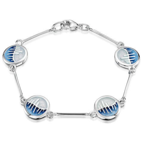 Skyran Enamel 'If' Bracelet in Sterling Silver by Sheila Fleet Jewellery