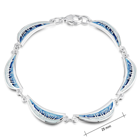 Skyran Enamel 'Moon' Bracelet in Sterling Silver by Sheila Fleet Jewellery
