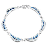 Skyran Enamel 'Moon' Bracelet in Sterling Silver by Sheila Fleet Jewellery