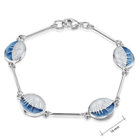 Skyran Enamel 'She' Bracelet in Sterling Silver by Sheila Fleet Jewellery